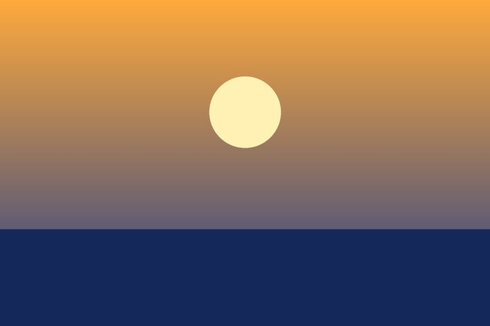 Sunset Over the Sea